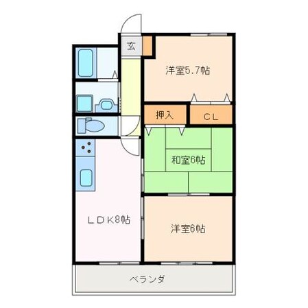 グランディール雅Ⅱの物件間取画像